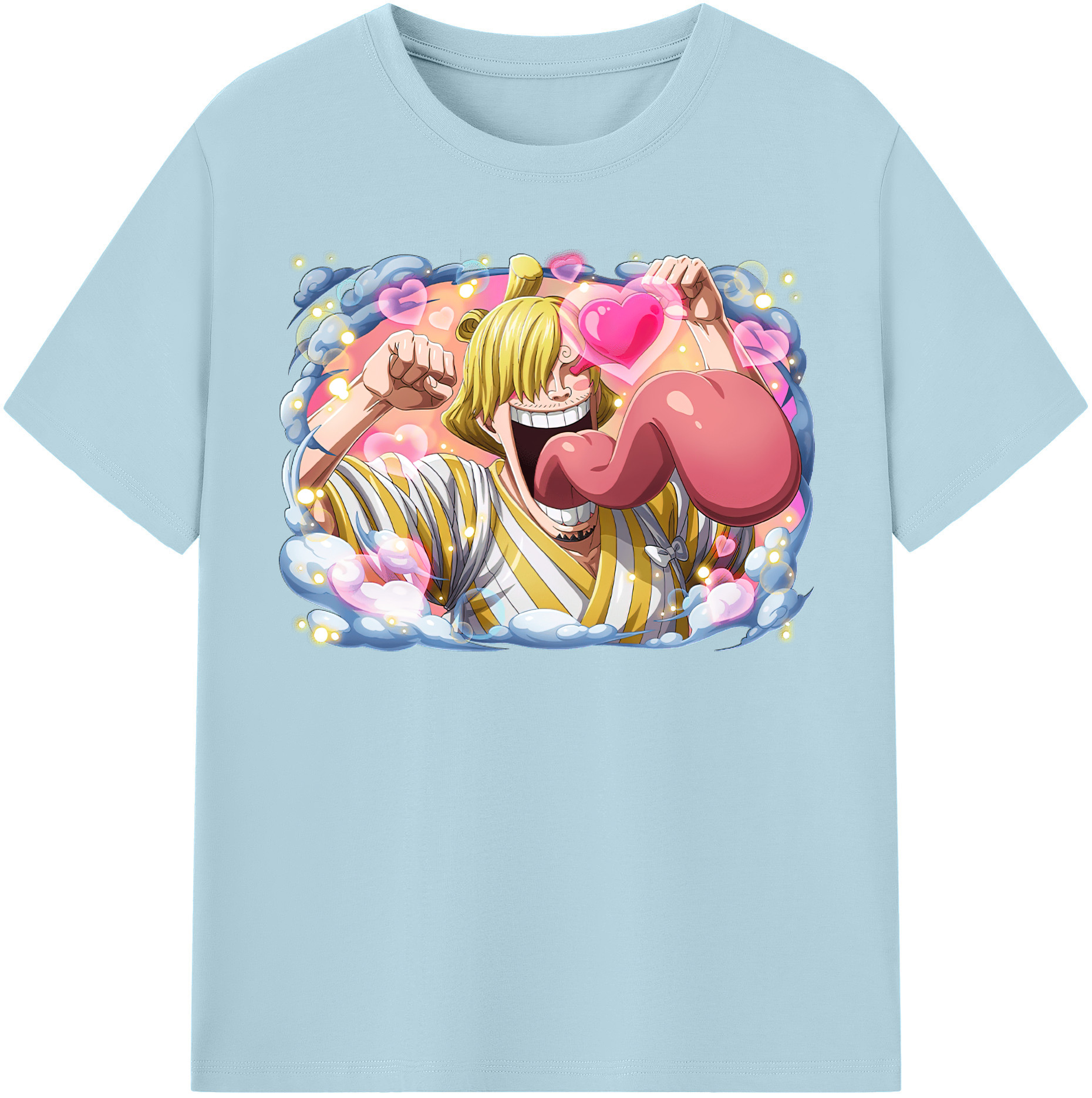 ワンピース サンジ ONE PIECE Sanji 綿100％半袖Tシャツ（フロントプリント）